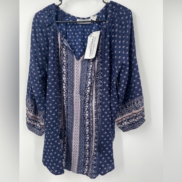New Directions Women’s Tunic Peasant Top Blouse Size 0X NWT $39 - Picture 1 of 6